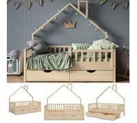 Lit cabane Noemi 34699 Naturel bois