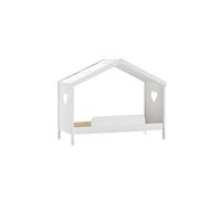 Lit Cabane Ouvert 90x200cm avec Barrière de Lit - MILADY -