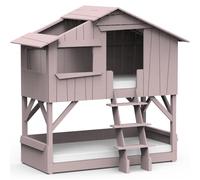 Lit cabane superposé finition laquée (coloris au choix)