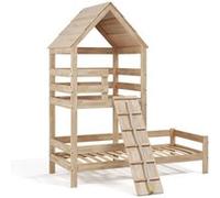 Lit cabane Teddy 35145 Naturel bois G