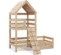 Lit cabane Teddy 38120 Naturel bois G