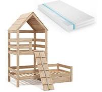 Lit cabane Teddy 38121 Naturel bois G