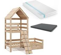 Lit cabane Teddy 38122 Naturel bois G
