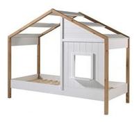 Lit Cabane Enfant "Babs II" 90x200cm Blanc