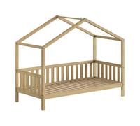 Vipack Lit cabane Dallas chêne naturel 90x200
