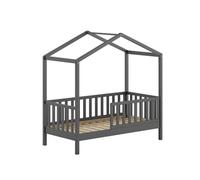 Lit cabane Dallas 70x140 cm gris Multicolore