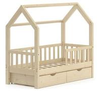 Lit cabane Wiki 34526 Naturel bois