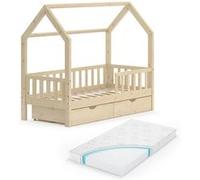 Lit cabane Wiki 34963 Naturel bois