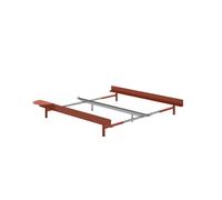 Lit Cadre de Lit 90-180 cm Avec Pieds Hauts Terre Cuite