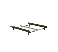 Lit , Cadre de Lit 90-180 Cm, Vert Pin