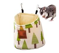 Lit Cage Pour Hamster - Hamac De Repos Chaud Vert, Tente De Couchage Pour Gerbille Mignonne, Sac Nid D'animal Suspendu Réglable, Peluche Pour Coussin D'enclos | Décoration Intérieure De Cage Pour Anim