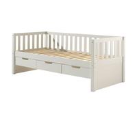 Lit Capitaine Enfant & 3 Tiroirs "Fritz" 90x200cm Blanc