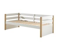 Lit Capitaine Enfant "Margrit" 90x200cm Blanc & Naturel