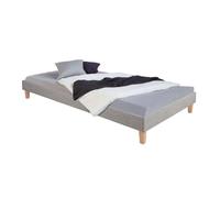 Lit capitonné avec matelas sommier 90x200