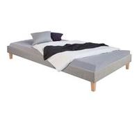 Lit capitonné avec matelas sommier 90x200 Beige G