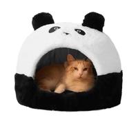 Lit Cave pour Chat | Housse Extérieure Amovible avec Un Design Panda - Maison pour Animal De Compagnie - pour Les Chiots Les Chatons Et Les Lapins pour Le Sommeil en Hiver pour Le Chevet Et Le Salon