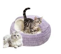 Lit Caverne Chat Lit Pour Chiot Partiellement Enclos En Forme De Coquille | Nid Apaisant Et Caverne Couverte Pour Chaton Pour La Maison L Appartement Le Salon Et Le Balcon