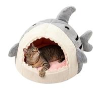 Lit Caverne De Chat - Maison Apaisante Anti-Dérapant | Lit Douillet Hivernal pour Chat avec Cave Mignonne | pour Petit Chien Et Chaton Intérieur Apaisant Salon Appartement Bureau Dortoir Hiver