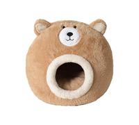 Lit Caverne pour Chat Chaud Doux Mignon Confortable | Lit Pour Chat En Forme D'Ours Et Nid Pour Chaton pour Hiver Temps Froid Petit Moyen Grand Intérieur Extérieur et Repos