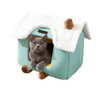 Lit Caverne pour Chat - Maison Mignonne Chaude Avec Coussin Amovible,Lits Chauds En Grotte Pour Chats,Pour Chaton Petit Chien Animal De Compagnie Intérieur Chambre Salon Balcon Maison Dortoir Appartem