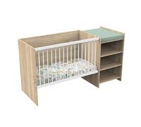 Lit chambre évolutif commode étagère Up Chêne doré