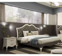 Lit Chambre Set Lit 2x Table de nuit Moderne Meubles italiens 3pcs