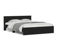 Lit chambre - VIDAXL - SOLOMON - Noir - 140x190 cm - Design Élégant - Montage Simplifié