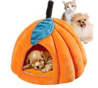 Lit Chat Maison Grotte en Peluche Destinée Aux Animaux avec Coussin | Lit Grotte Confortable Pour Chat Balcon Intérieur Maison Salon Appartement Chambre Halloween Rebord Fenêtre