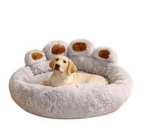 Lit chaud d'hiver moelleux for chien et panier de canapé for animaux de compagnie for petits animaux de compagnie, tapis de chenil avec accessoires de couverture confortables(Light gray,M 60cm)