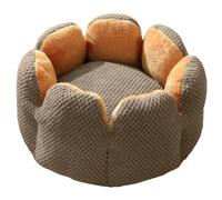 Lit chaud en forme de fleur de cactus pour chien ou chat - Coussin pour chat - Très doux - Lavable - Lit pour chat