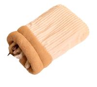 Lit chaud en velours pour chat en forme de seau - Sac de couchage d'hiver en velours pour animaux domestiques - Niche pour divers chiens - Pour le camping