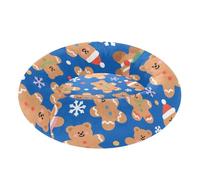 Lit chaud et confortable pour petit animal de compagnie Motif ours de Noël Marron Taille XS