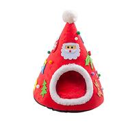 Lit Chaud Pour Animaux De Compagnie Tente De Grotte Intérieure Semi-fermée Douce Pour Chats Chatons Chiots Petits Animaux Coussin Amovible Pour Animaux De Compagnie Lits Pour Chats D'intérieur