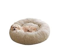 Lit chaud pour chat et chat - En peluche longue et douce - Meilleur lit pour chien - Panier pour chat et chat - Marron - 50 x 50 cm