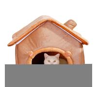 Lit chaud pour chat - Maison pour animaux de compagnie en peluche douce et confortable, coussin lavable amovible, sac de câlin d'hiver pour chat | pour petits animaux chiot, lit pour chiot d'intérieur