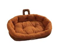 Lit Chaud pour Chien - Coussin avec Poignée Antidérapante | Tapis d'hiver P | Matériau En Coton Pelucheux, Bords Surélevés Du Coussin Cervical ; Confort D'hiver Chaud Et Portable ; Idéal Pour Un Abri De