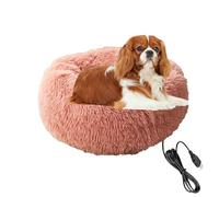 Lit chauffant électrique pour chat - Lit lavable pour chaton, lits chauffants pour animaux de compagnie, coussin rond apaisant lavable pour animaux de compagnie, coussin rond auto-chauffant pour anima