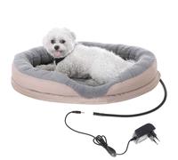 , cr7431 lit chauffant électrique pour chien et chat, 76 x 58cm chauffage pour animaux, 18 w, marron