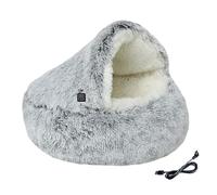 Lit chauffant pour animaux de compagnie - Grotte d'hiver pour chaton - Lit chaud d'hiver pour les propriétaires d'animaux par temps froid - Pour le bureau à domicile - Sommeil pendant la