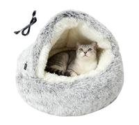 Lit chauffant pour chat, nid de chaton chaud, maison de chaton par temps froid - pour propriétaires d'animaux domestiques intérieur maison chambre phase de récupération nuit sommeil jour sieste abri