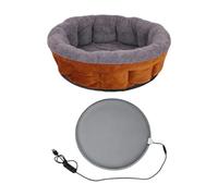 Lit Chauffant pour Chien Coussin Chauffant Amovible Et Lavable avec 3