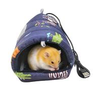 Lit chauffant pour hamster - Tapis chauffant USB pour petits animaux et oiseaux | Nid de perruche chauffé, lieu de couchage pour cochon d'Inde, peluche de grotte de hamster, cage de lit d'oiseau, S/M/
