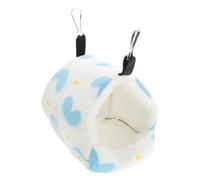 Lit chinchilla en polyester et peluche - Nid pour petits animaux de 12,7 cm - Lit pour animaux de compagnie - Maison suspendue douce - Hamac confortable pour hamster furet - Offre un refuge chaud pour