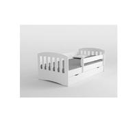 Lit classique 1 blanc avec un tiroir sans matelas 180/80