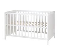 Lit bébé d'appoint en bois blanc Roba 60x120 Blanc