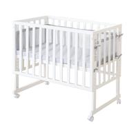 Berceau Cododo ROBA Style 3 en 1 avec barrière + matelas et tour de lit - Blanc