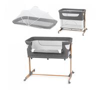 MOMI Lit d'enfant Multifonction Smart Bed 4 en 1, lit d’appoint et Parc, pour Les Enfants jusqu'à 15 kg, avec réglage de la Hauteur en 5 Niveaux, avec Matelas, Sangles de Fixation et Roues