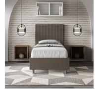 Lit coffre 1 place - Sunny - 80x190 - sommier relevable - cappuccino