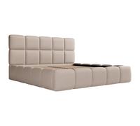 Lit coffre 140 x 190 cm - Tissu chiné - Beige - DAMADO II de Pascal Morabito