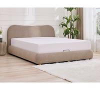 Lit coffre 140 x 190 cm - Tissu - Taupe - VANARI